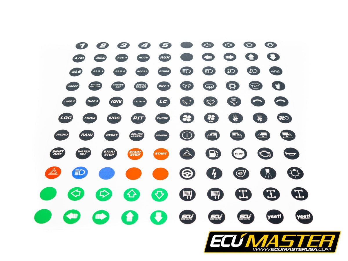 Replacement Button Key Inserts and Sticker Sheet for CAN Keyboard Keypad