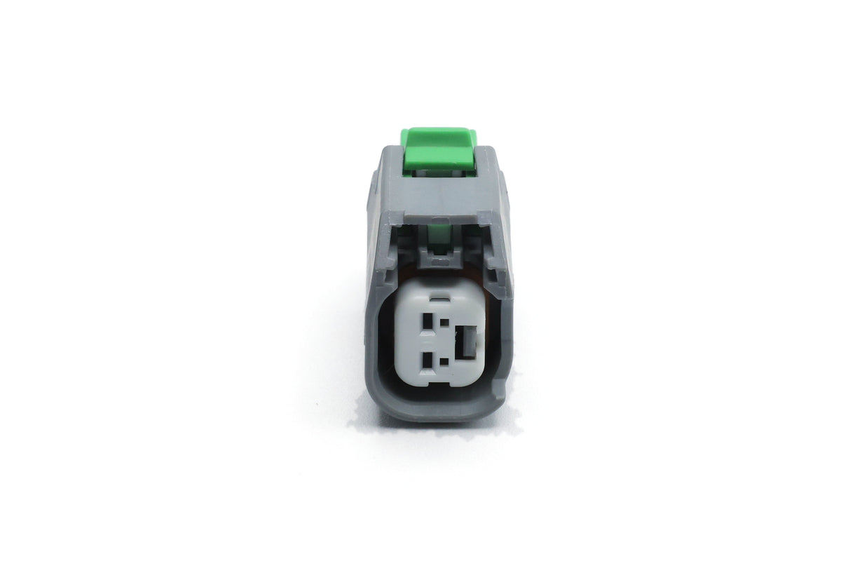 GM LS injector connector for EV6 USCAR type injectors.
Grey with a white TPA and a green TPA. Made by Delphi GT150 series 2 pin way terminal, sealed
Set comes with terminals and seals
can be used with most OEM and aftermarket USCAR injectors
avaliable as a set of 4,6 or 8
View 02
