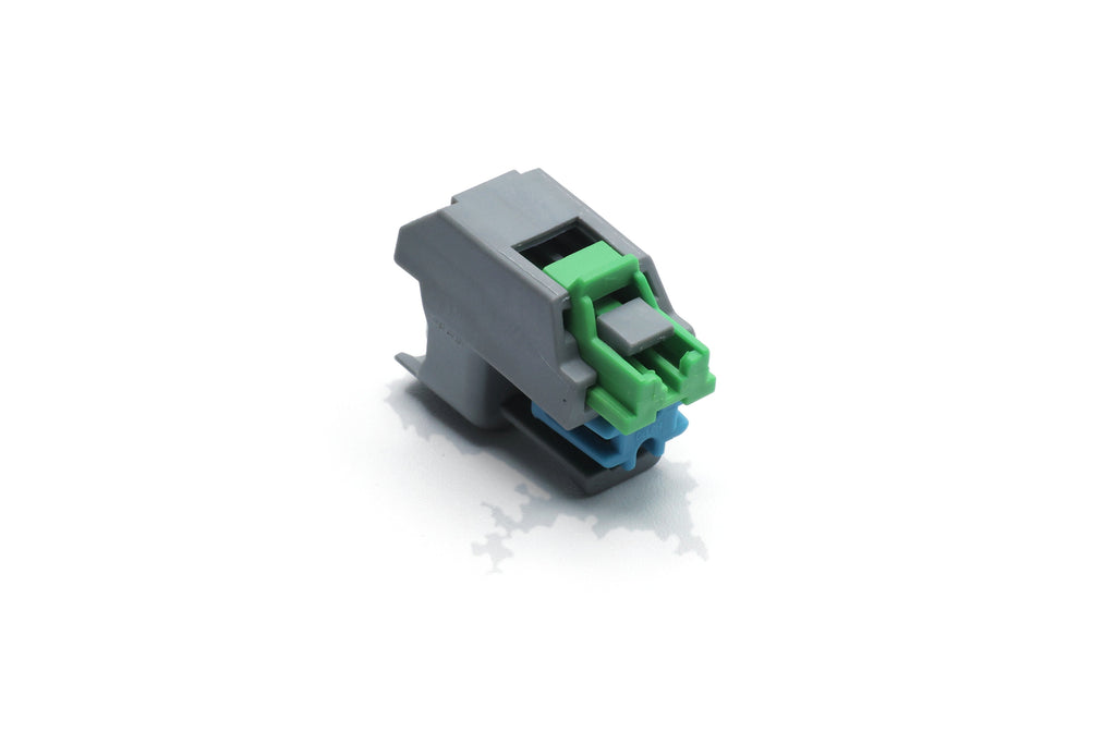 GM LS injector connector for EV6 USCAR type injectors.
Grey with a white TPA and a green TPA. Made by Delphi GT150 series 2 pin way terminal, sealed
Set comes with terminals and seals
can be used with most OEM and aftermarket USCAR injectors
avaliable as a set of 4,6 or 8
View 04