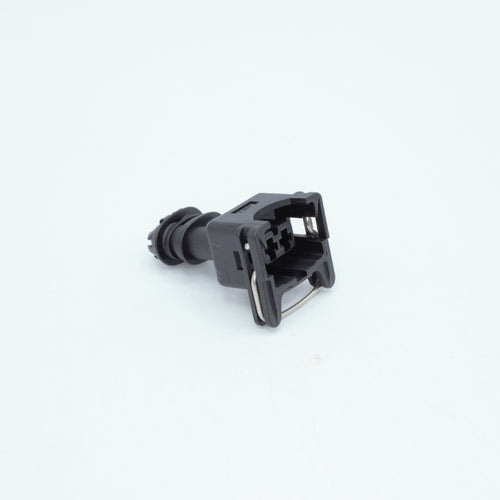 EV1 Jetronic fuel injector connector
black with a metal retention tang CPA and a black TPA at the back
Uses JPT terminals, sealed
Made by TE formerly Bosch

sold as a set of 4, 6 or 8 with terminals and seals