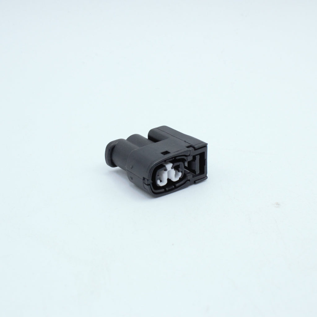 Toyota ignition coil connector
2 pin way terminal, sealed
Black with white TPA in center
Made by Yazaki Sumitomo 090 090II series

commonly used in UZ ignition systems with distributors and 1JZ 2JZ coils as well as 7M and other Toyota engines

sold as a set of 2, 3 or 6, comes with terminals and seals