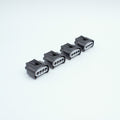 Set of 4 Toyota 3UZ 1ZZ ignition coil connectors
black with white TPA
Sealed
4 way terminal pin
Made by Yazaki 090 090 II series

Common upgrade for SR20 ignition systems, JZ and RB
sold as a set of 4 with terminals and seals
