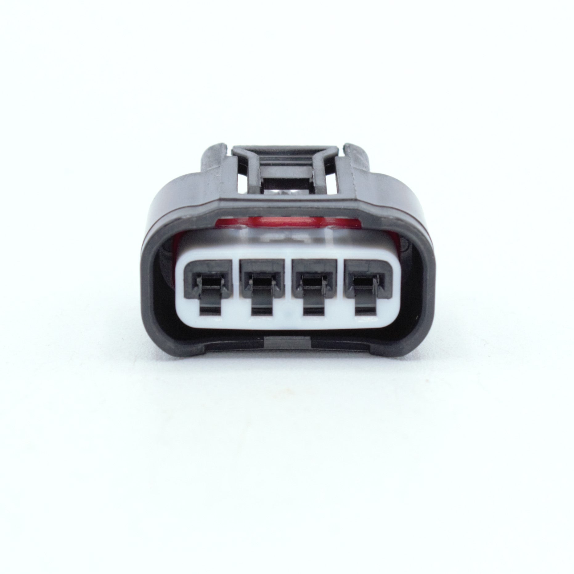 Toyota 3UZ 1ZZ ignition coil connectors
black with white TPA
Sealed
4 way terminal pin
Made by Yazaki 090 090 II series

Common upgrade for SR20 ignition systems, JZ and RB
sold as a set of 4 with terminals and seals