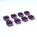 Set of 8 IGN-1A ignition coil connectors
5 way terminal sealed
black with violet purple green seal
Uses Delphi GT150 terminals and seals
accepts shrink boot

For use with mercury IGN-1a ignition coils sold by Link Haltech Ecumaster WHP Holley and more
sold as a set of 4 6 or 8 with terminals and seals
