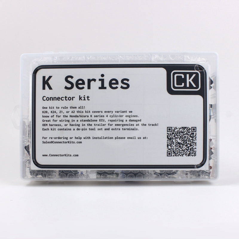 Honda Acura K series connector kit
all K20 and K24 connectors in one kit with terminals and seals and a de-pin tool set
Perfect for you Civic RSX TSX CRV CR-V or Element engine