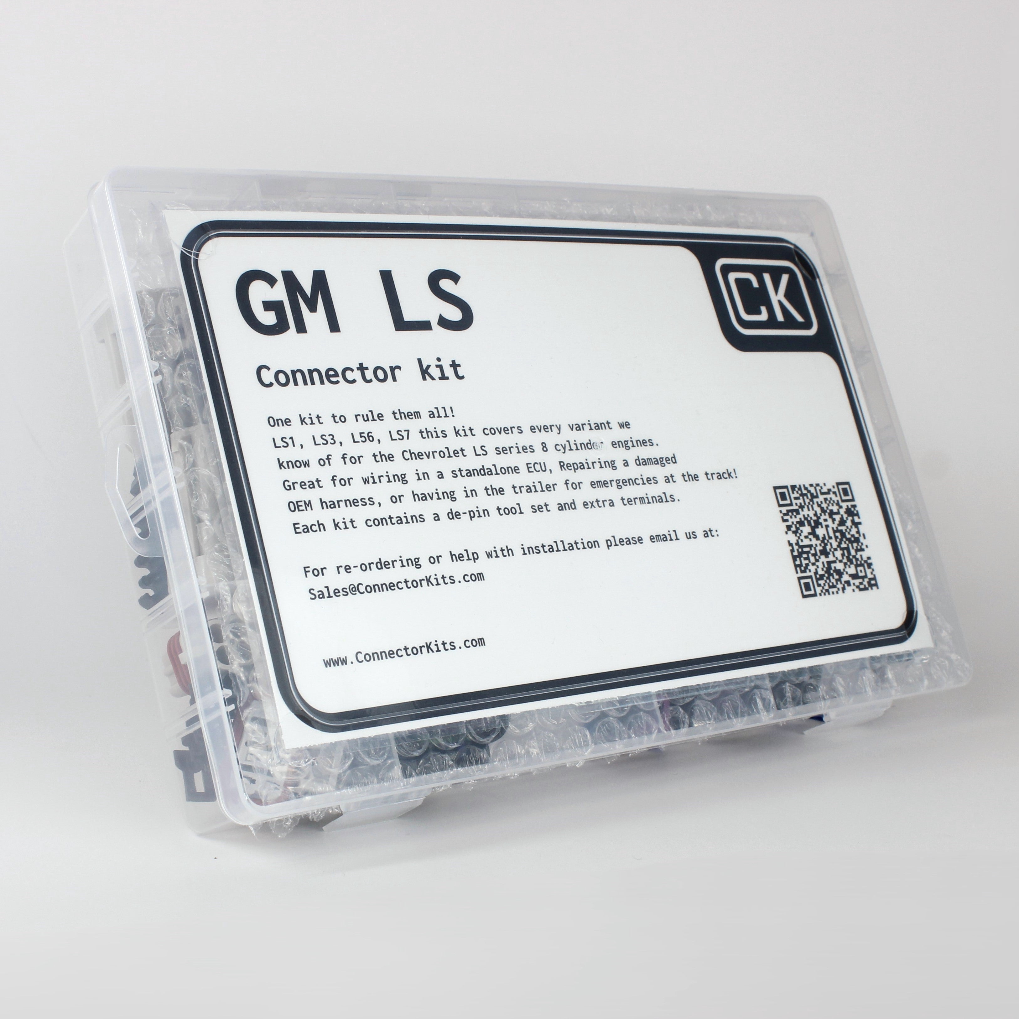 GM LS connector kit
all LS connectors in one kit with terminals and seals and a de-pin tool set
Perfect for you Chevrolet GMC LS LS2 LS3 LS1 L56 6.0L 5.3L 4.8L V8 Gen 4 Gen 3